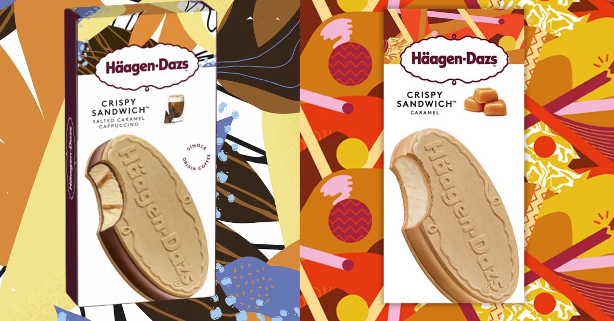 Haagen- Dazs Crispy - Creamy Ice Cream Between Crispy Wafers