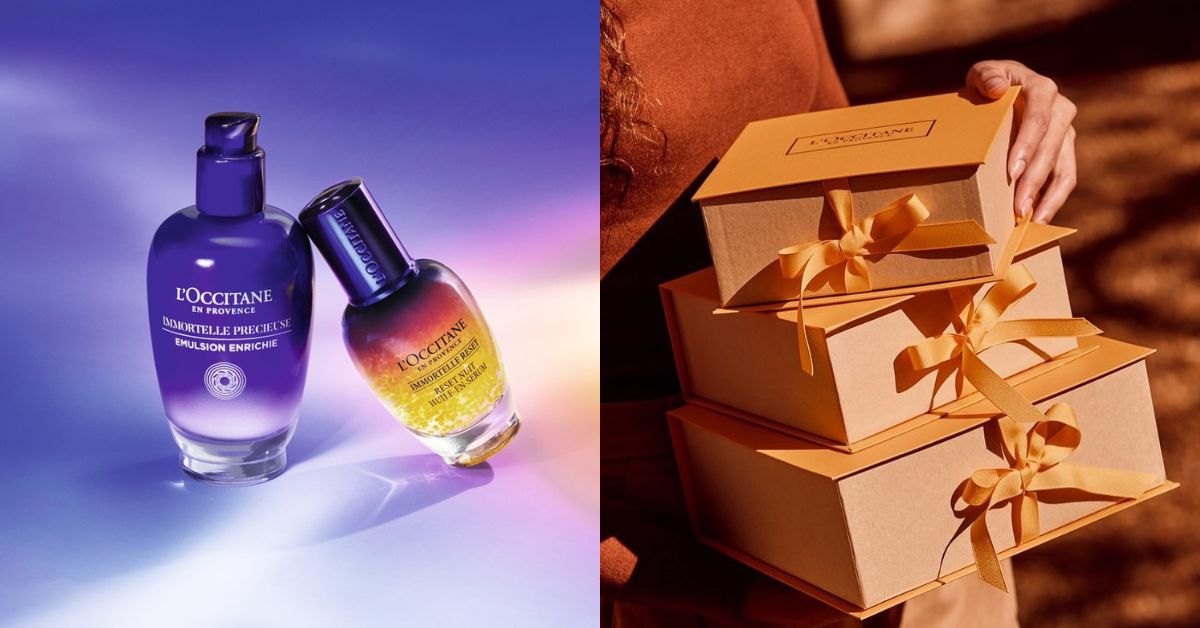 L'OCCITANE Immortelle Reset Serum and Precious Emulsion - beauty gift for moms singapore