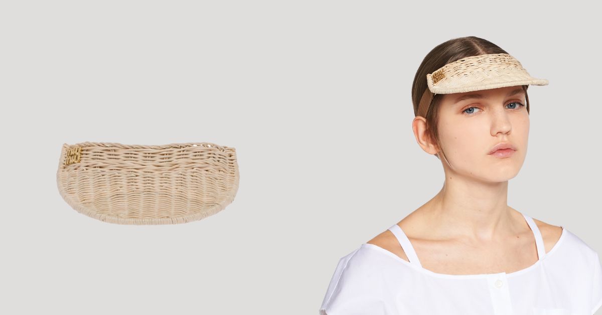 Miu Miu Wicker Visor 