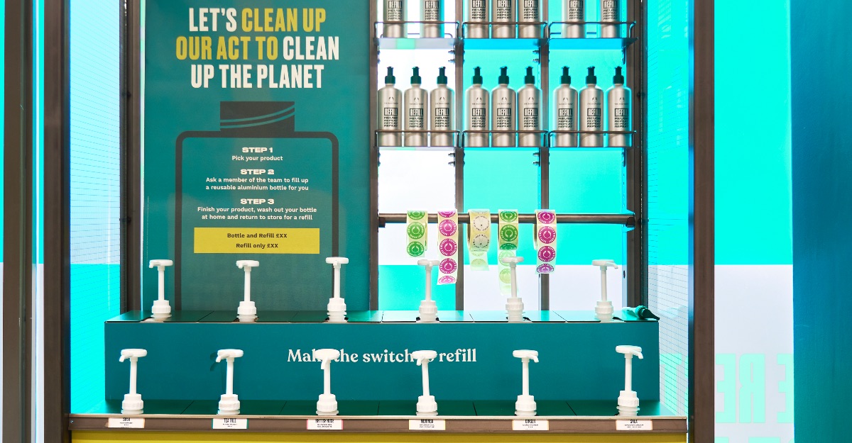 Go Green with The Body Shop: Refill Stations, Recycling Scheme, Commitment to be 100% Vegan