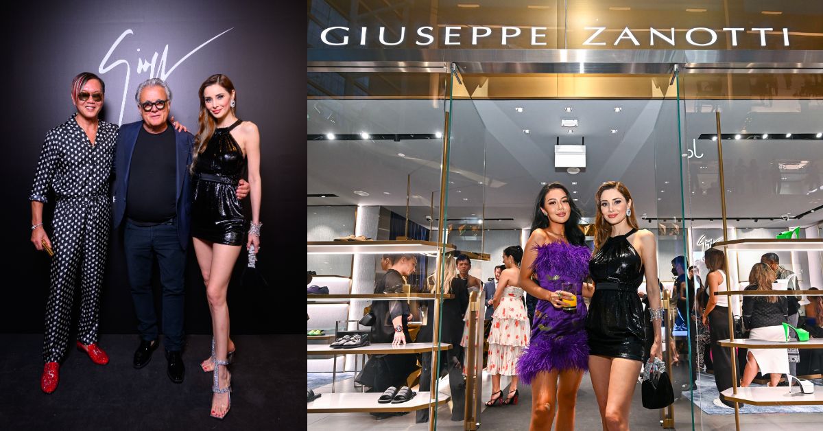 giuseppe zanotti store opening party event marina bay sands