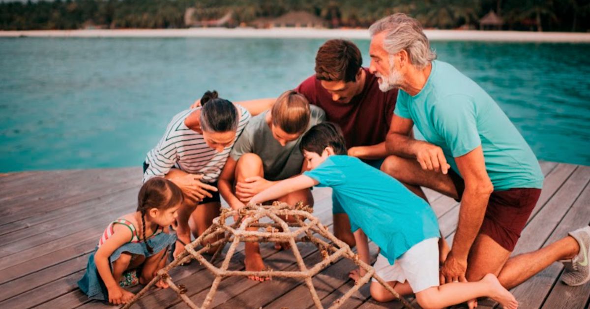 family activity in maldives resort